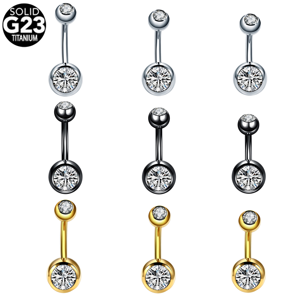 Belly Bar Titanium - 1PC Belly Piercing Button Rings G23