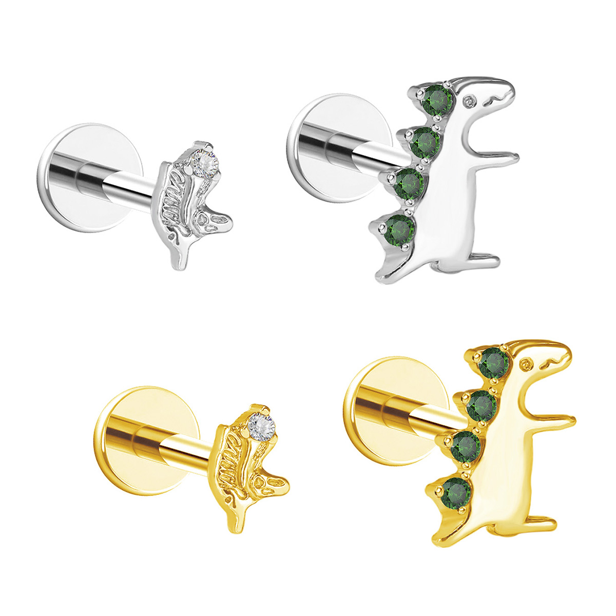Body Jewelry Changing Kit - A Cute Dinosaur Lip Stud Ear