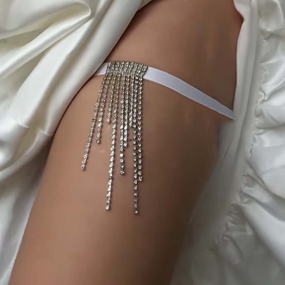 Body Jewelry Thigh Chain - Stonefans Lrregular Tassel Leg Chain Jewelry