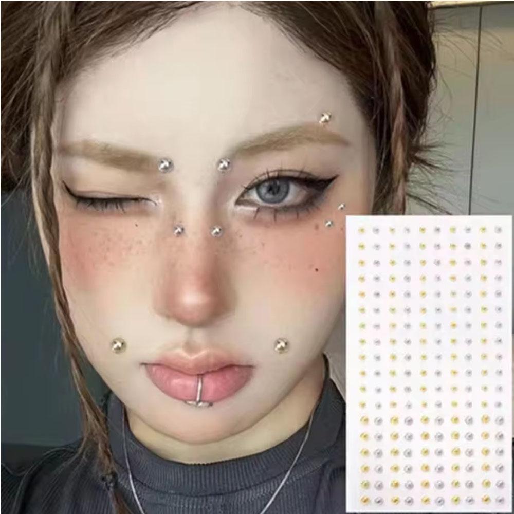 Body Jewelry Stickers - 58-180pcs Set Non Piercing Lip Nails