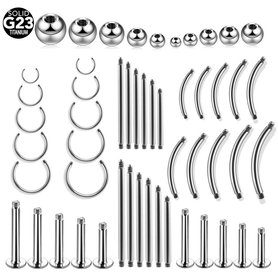 10pcs/Lot Titanium Thread Barb - Body Jewelry Replacement Ball ulasan dan harga