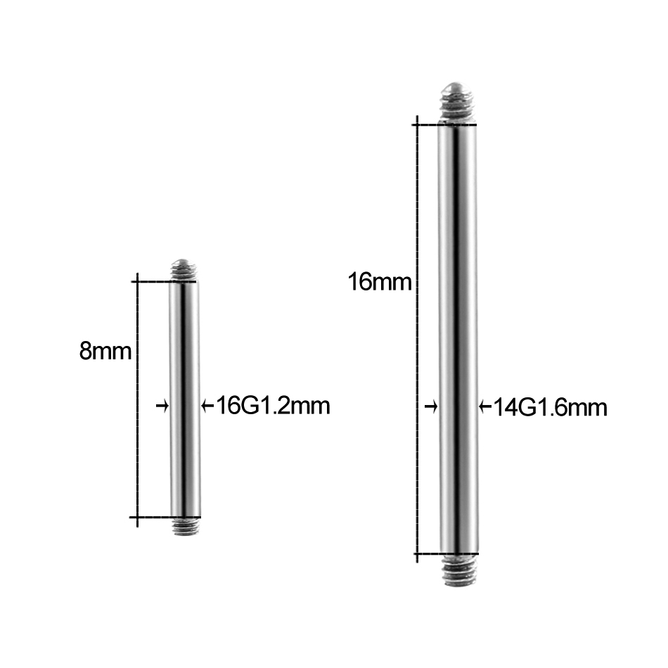10pcs/Lot Titanium Thread Barb - Body Jewelry Replacement Ball ulasan dan harga