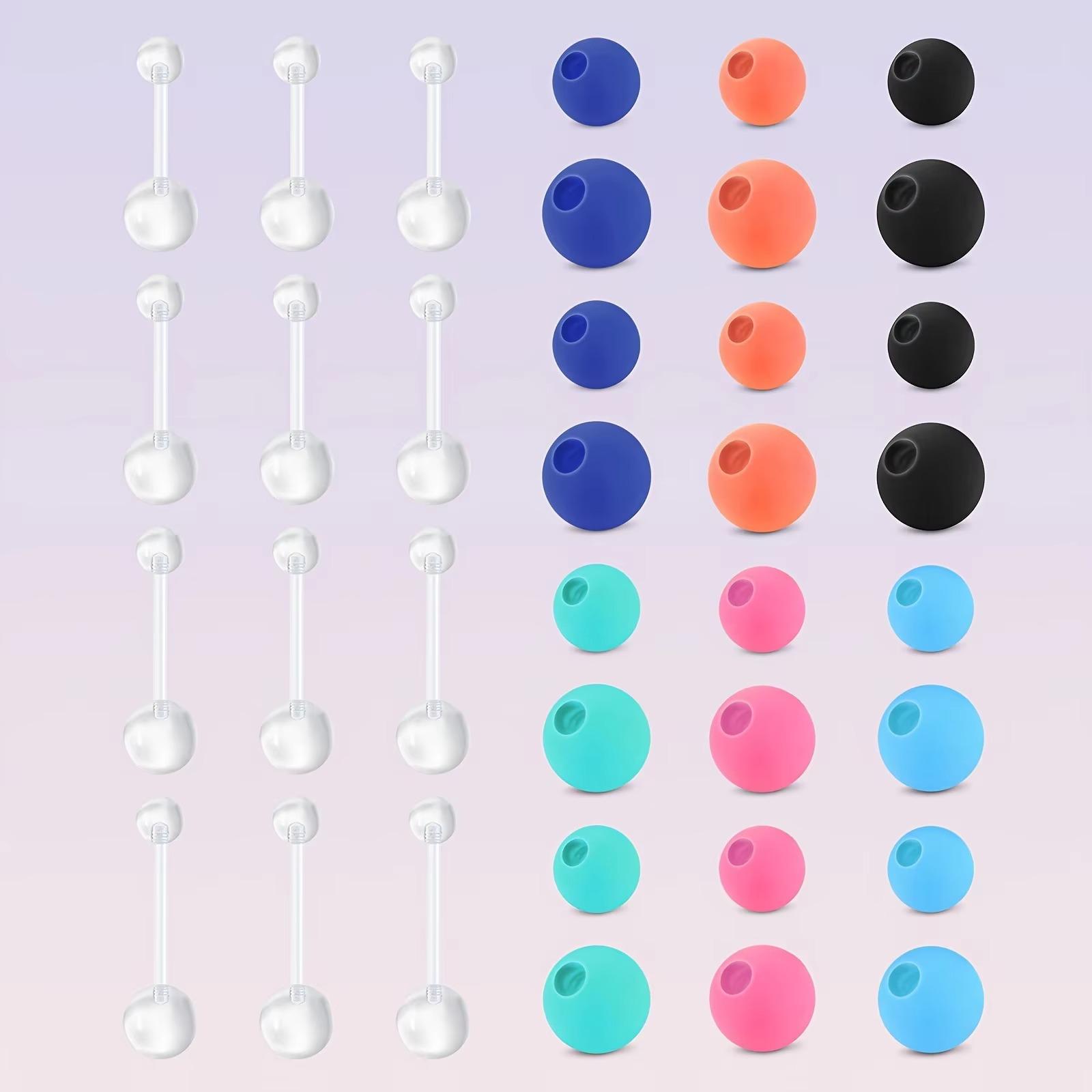 12pcs 14G Acrylic Clear Navel  - Body Jewelry Replacement Ball ulasan dan harga