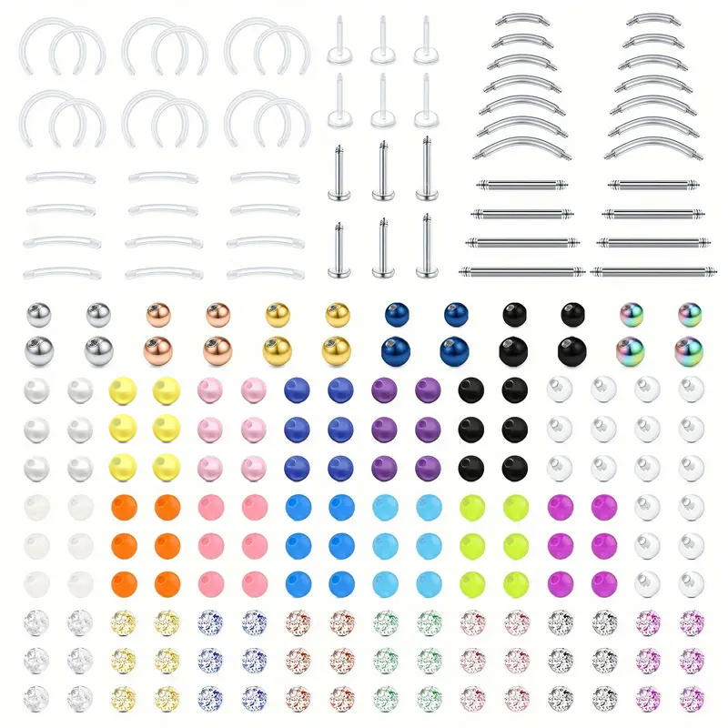 226pcs 16G Stainless Steel & A - Body Jewelry Replacement Ball ulasan dan harga