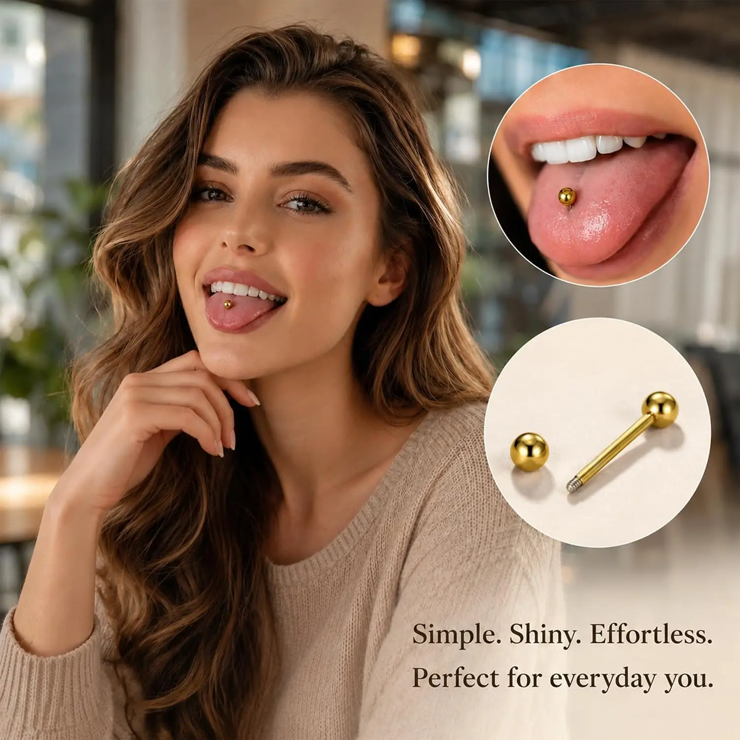 16pcs 14G Straight Barbell And - Body Jewelry Replacement Ball ulasan dan harga