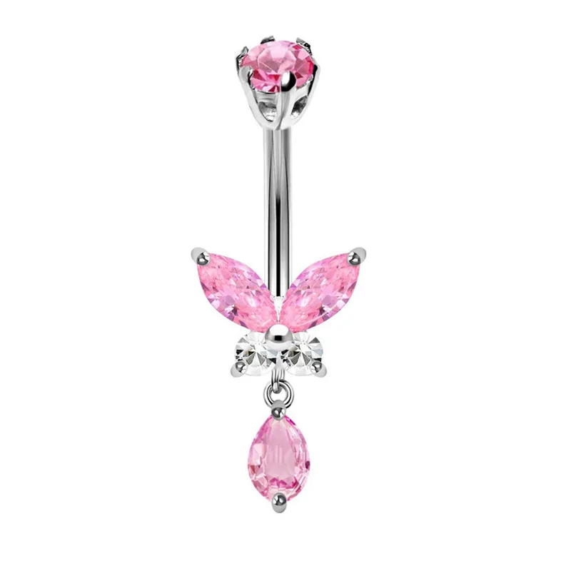 Fashion Heart Belly Button Rin - Belly Bar Titanium ulasan dan harga