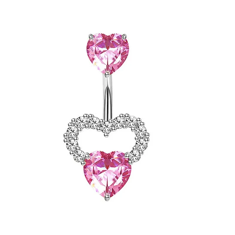 Fashion Heart Belly Button Rin - Belly Bar Titanium ulasan dan harga