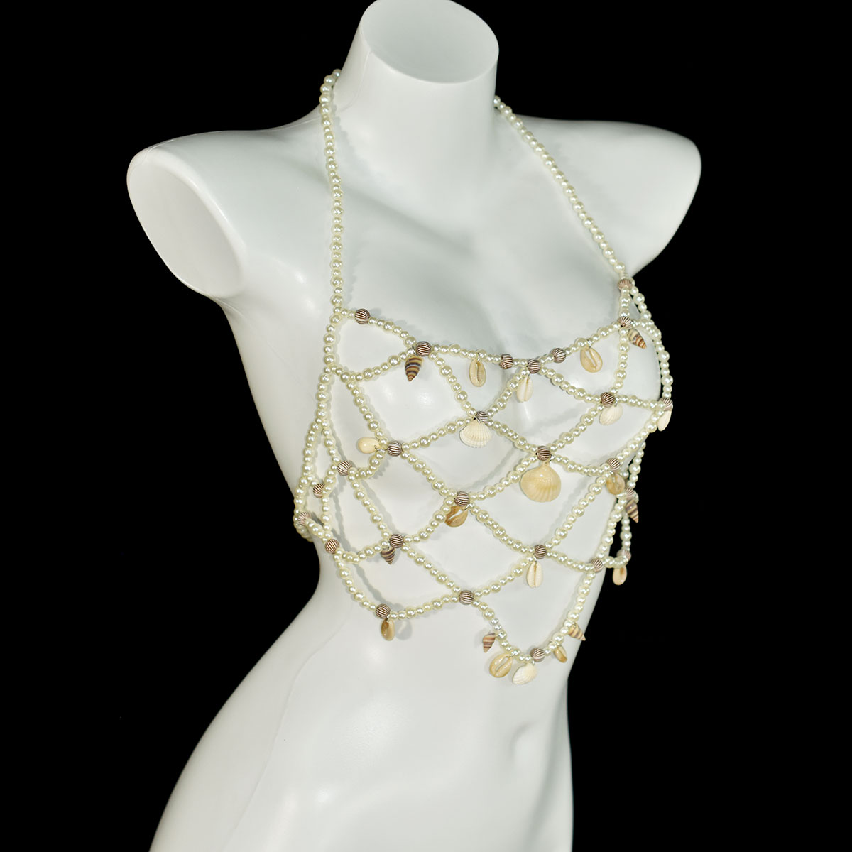 Fashion Imitation Pearl Bra Wa - Body Jewelry Beach ulasan dan harga