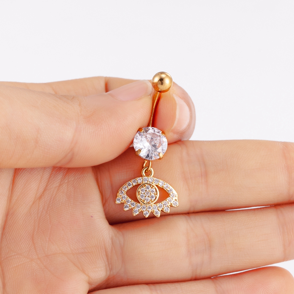 Dangle Belly Button Ring Heart - Belly Bar Titanium ulasan dan harga