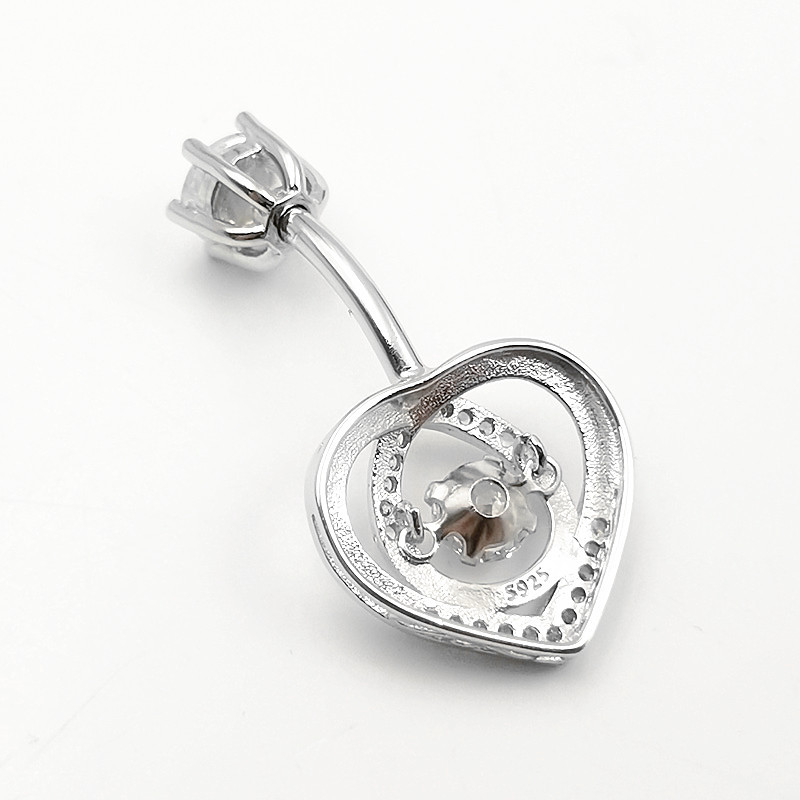 Belly button ring 925 Sterling - Body Jewelry Materials ulasan dan harga