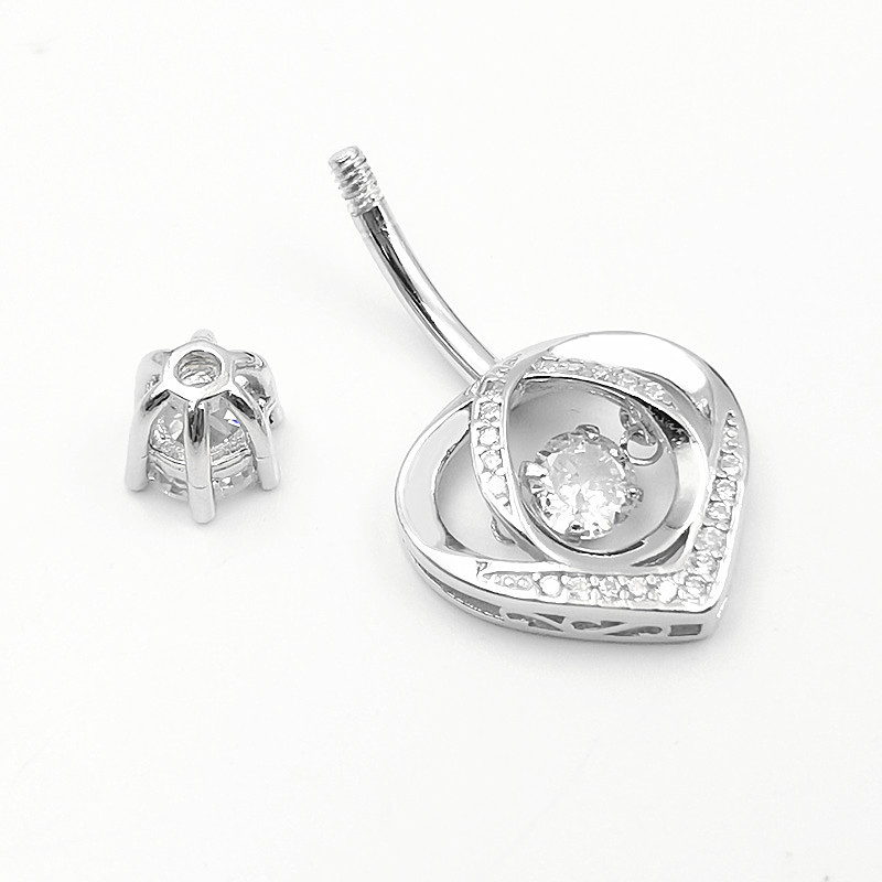Belly button ring 925 Sterling - Body Jewelry Materials ulasan dan harga