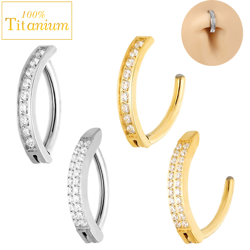 ASTM F136 Titanium Piercing 14 - Belly Bar Titanium ulasan dan harga