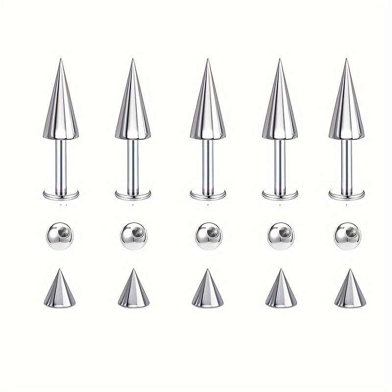 5pcs Spikes Punk Fashion Stain - Body Jewelry Replacement Ball ulasan dan harga