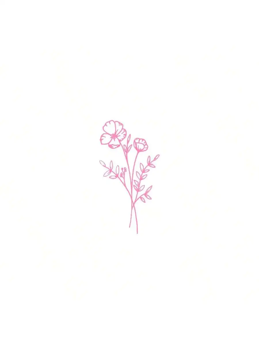 1pc Wild Flower Car Sticker, S - Body Jewelry Stickers ulasan dan harga