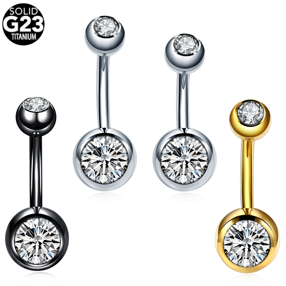 1PC Belly Piercing Button Ring - Belly Bar Titanium ulasan dan harga
