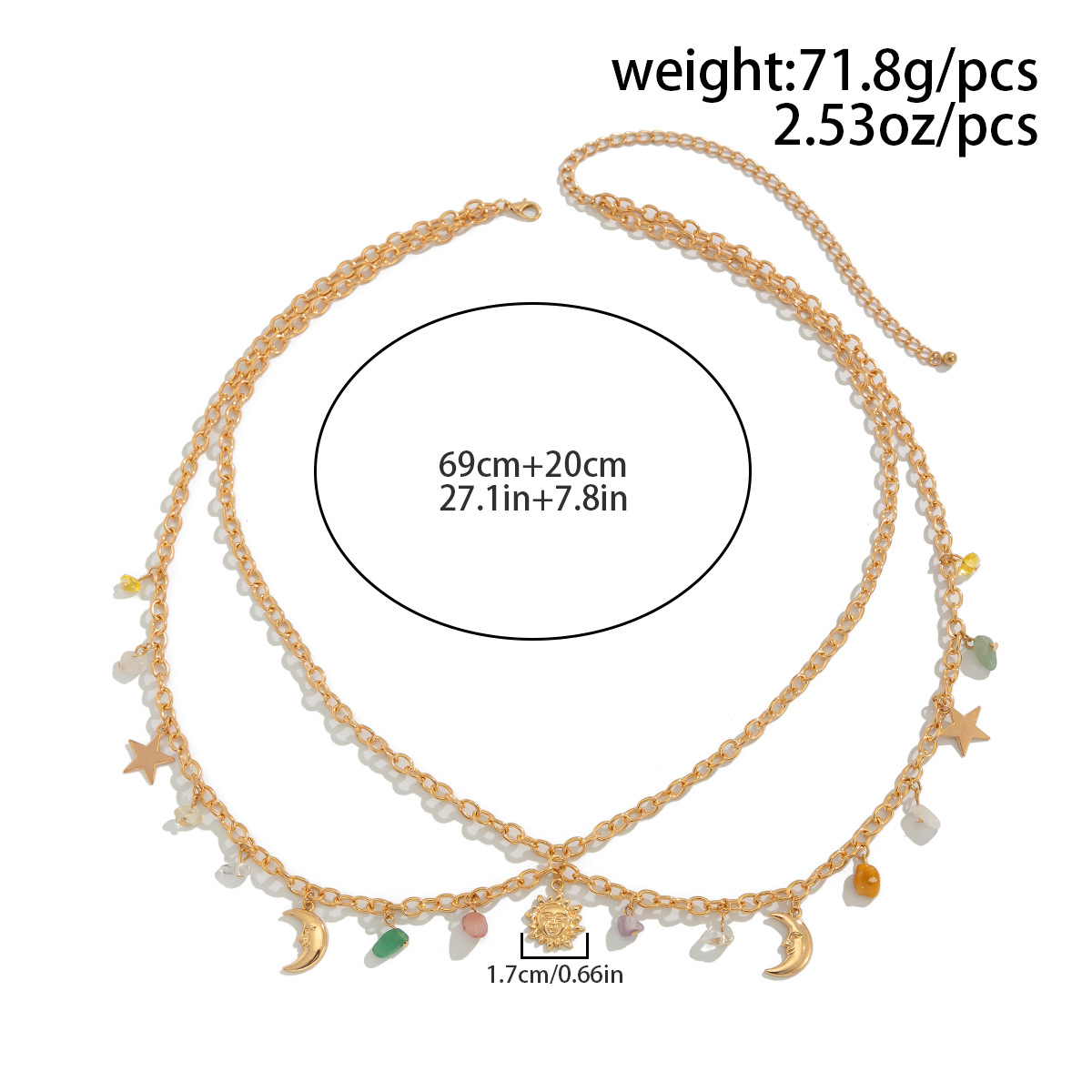 Boho Star Moon Sun Pendant Wai - Body Jewelry Beach ulasan dan harga