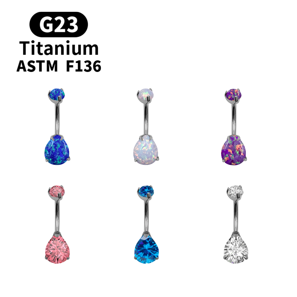 14G Navel Piercing Belly Butto - Belly Bar Titanium ulasan dan harga
