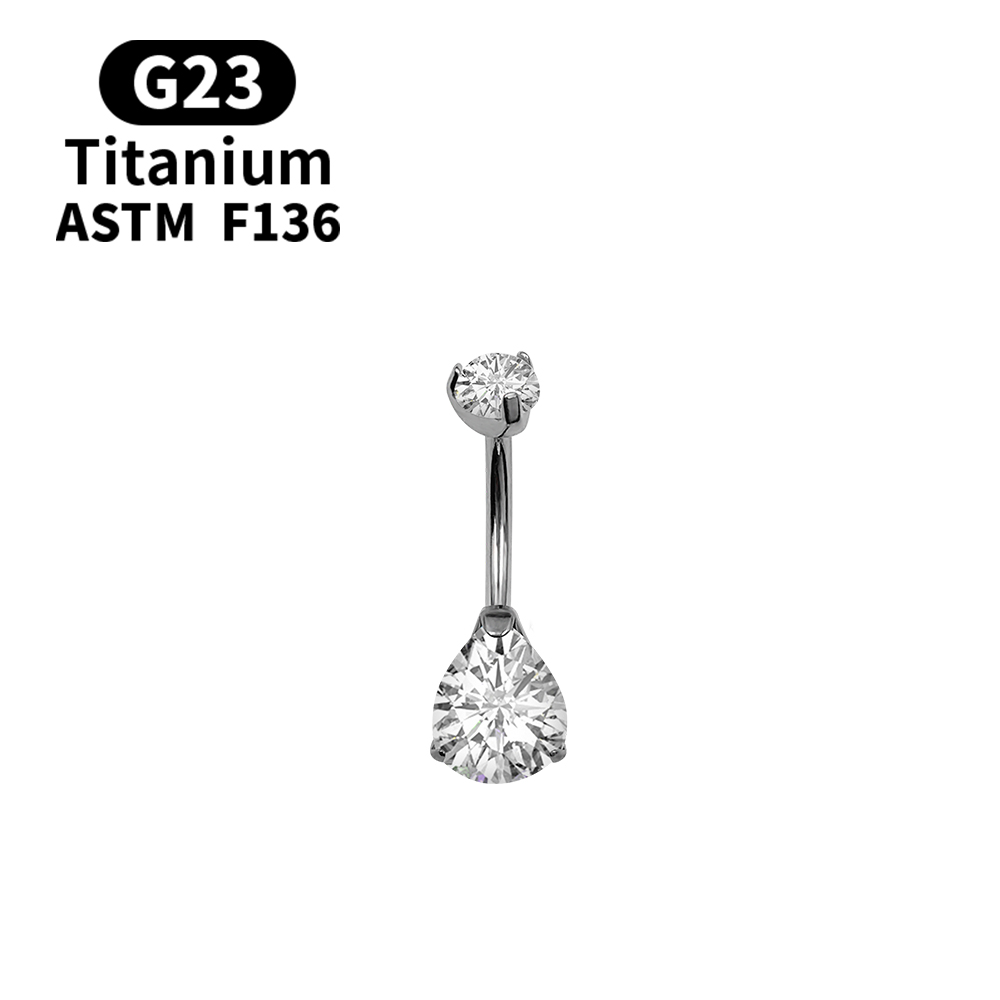 14G Navel Piercing Belly Butto - Belly Bar Titanium ulasan dan harga