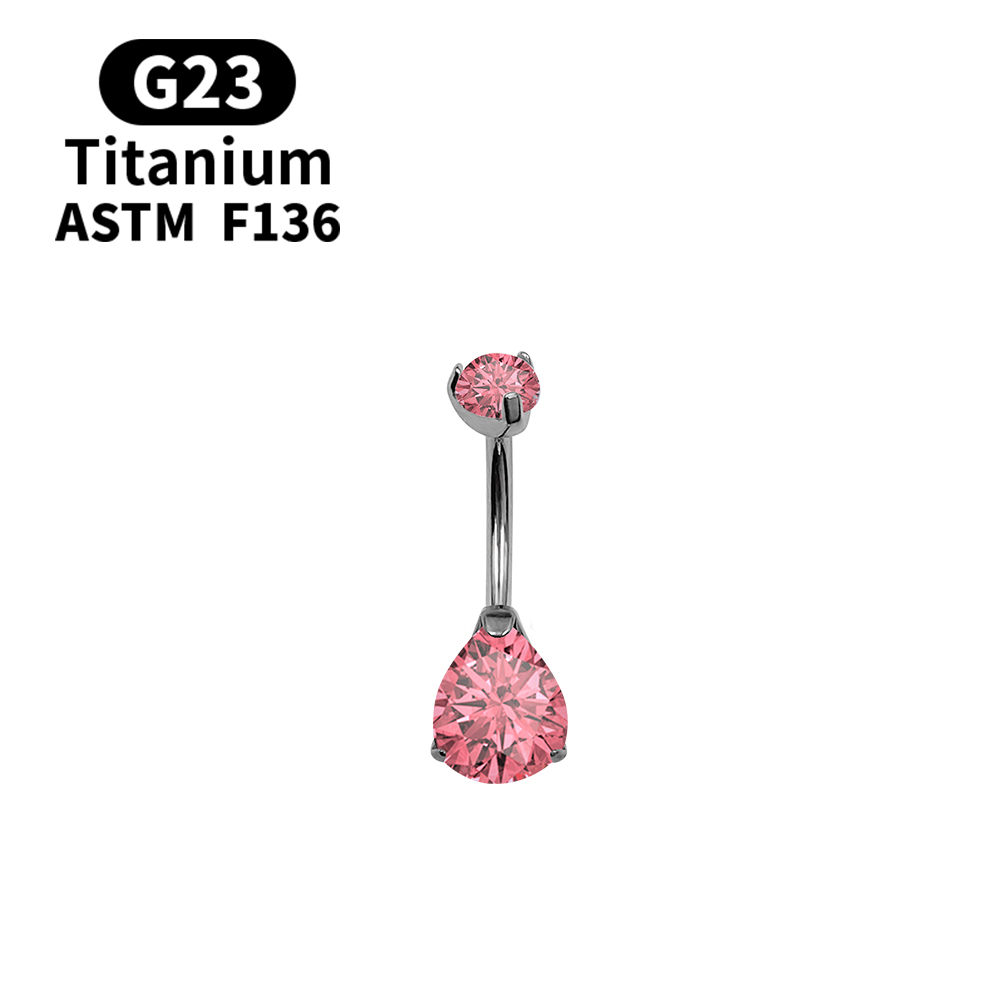 14G Navel Piercing Belly Butto - Belly Bar Titanium ulasan dan harga