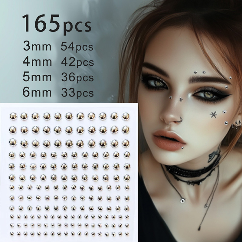 3D Face Eyes Party Makeup Tatt - Body Jewelry Stickers ulasan dan harga