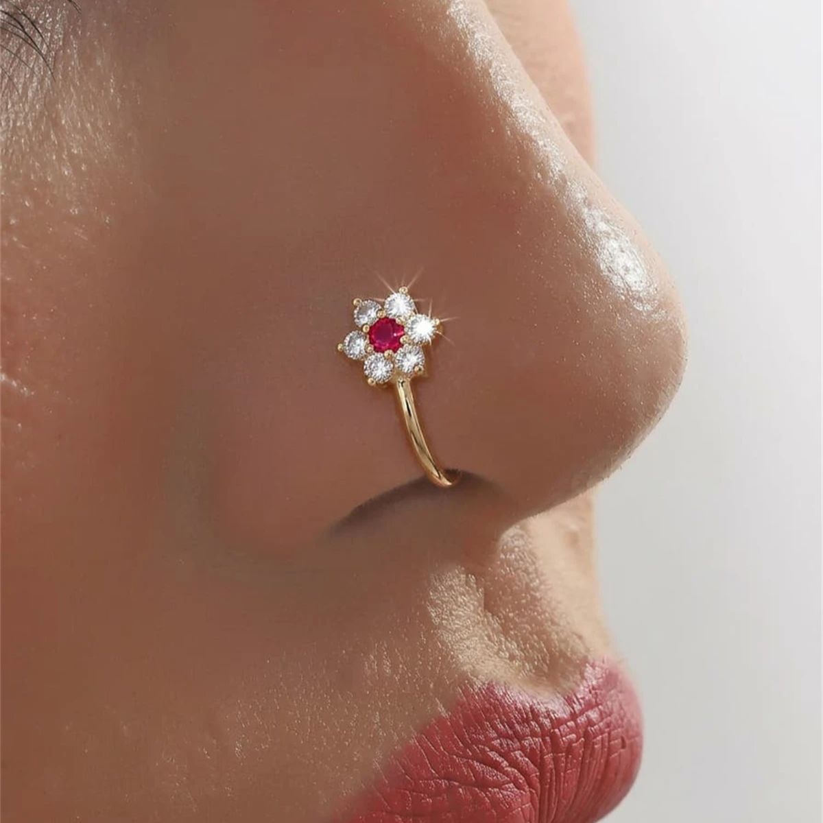 1PC Flower Shaped No Piercing  - Body Jewelry On Sale ulasan dan harga