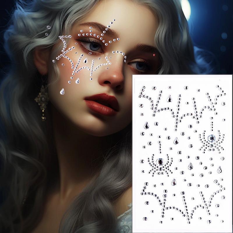 1 Sheet/3 Sheets Halloween Dar - Body Jewelry Stickers ulasan dan harga