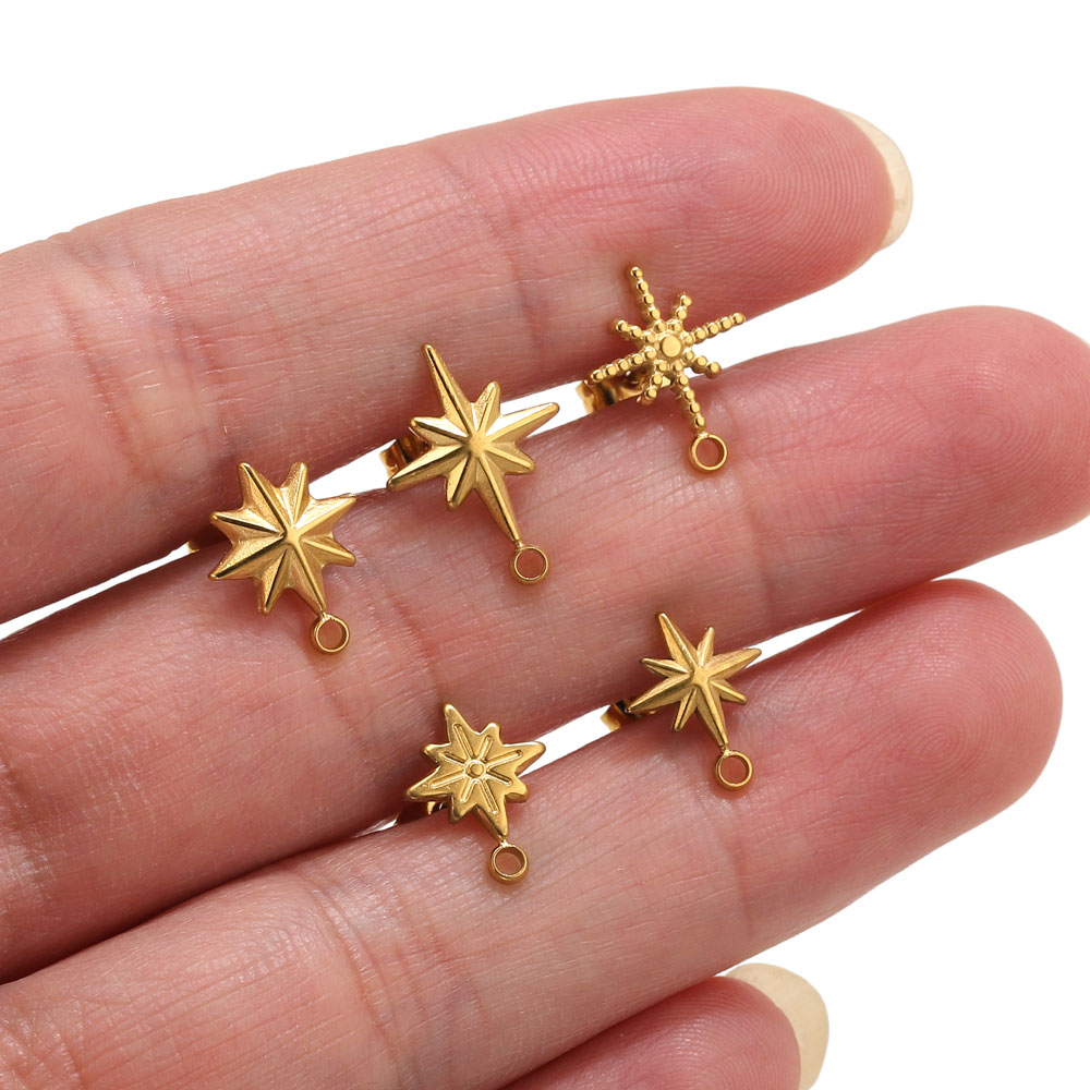 6pcs Stainless Steel Star Earr - Body Jewellery ulasan dan harga
