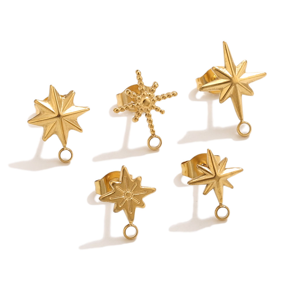 6pcs Stainless Steel Star Earr - Body Jewellery ulasan dan harga