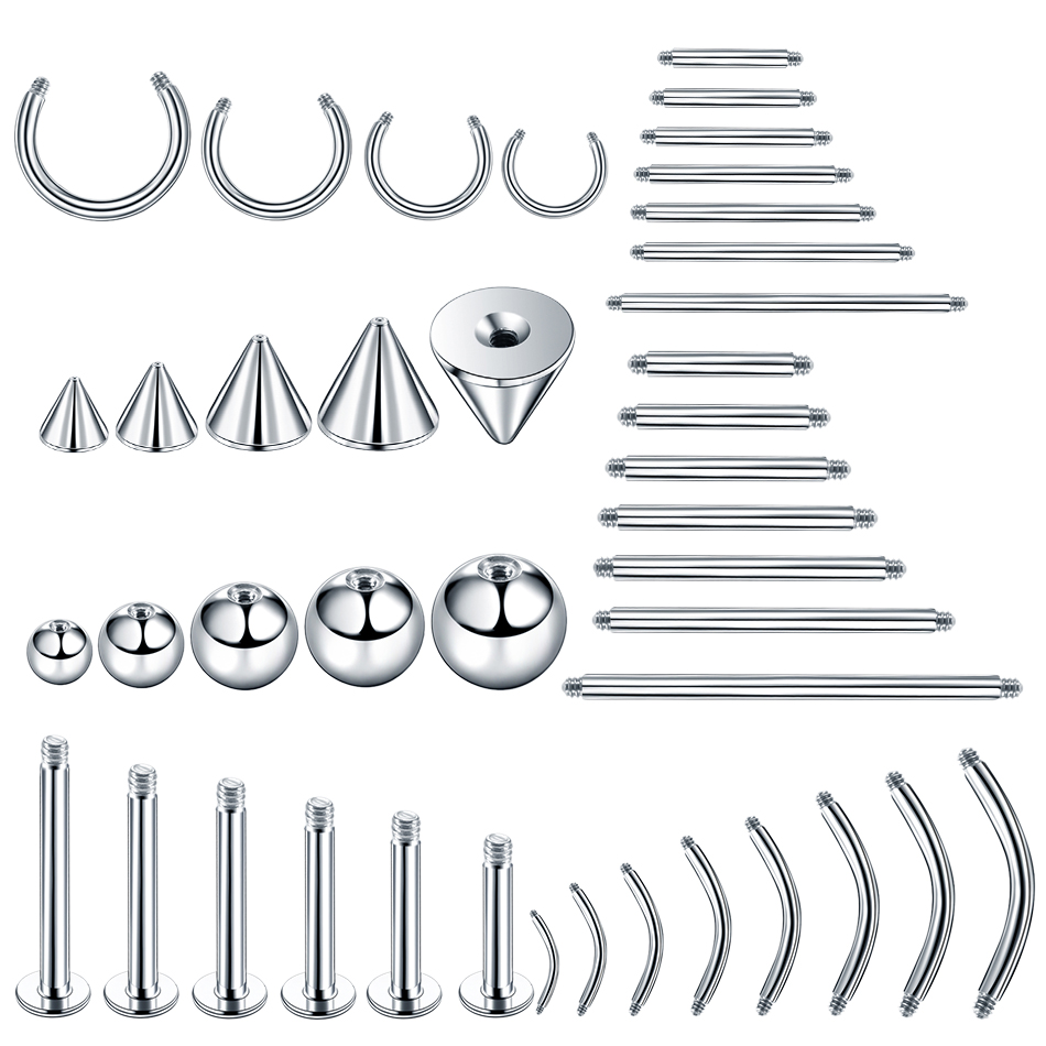 100pcs/lot Steel Earring Barbe - Body Jewelry Replacement Ball ulasan dan harga