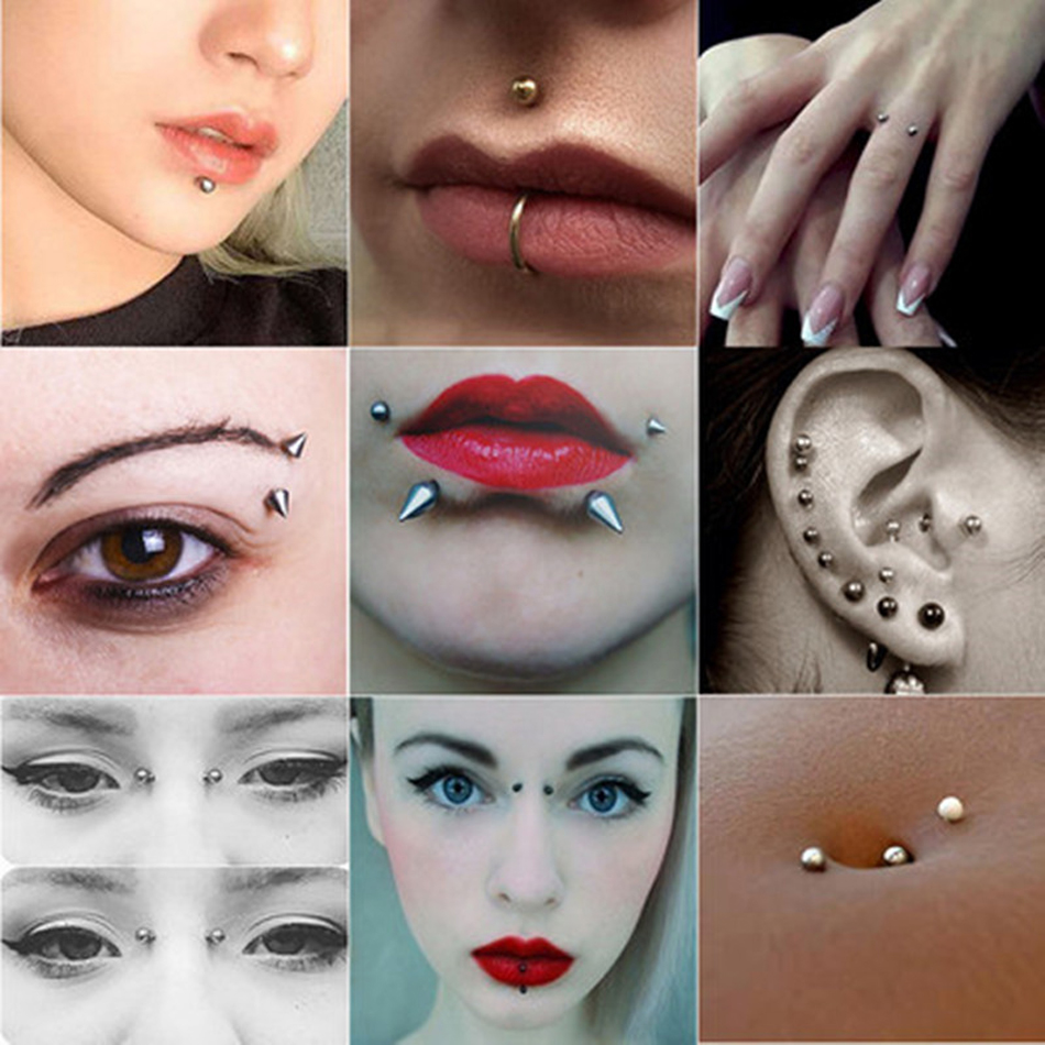 100pcs/lot Steel Earring Barbe - Body Jewelry Replacement Ball ulasan dan harga