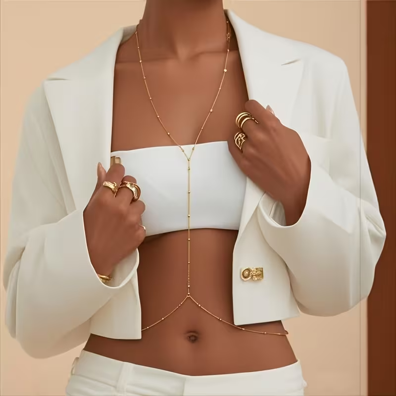 Fashion Simple Bead Chain Bohe - Body Jewellery ulasan dan harga