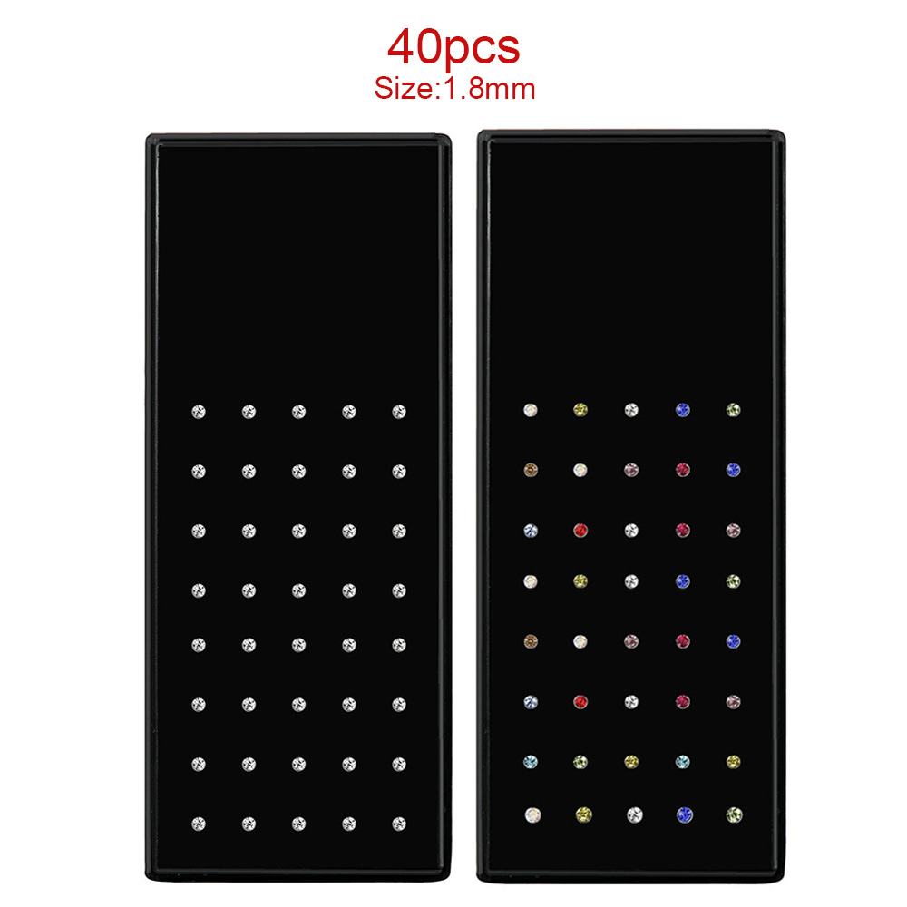 40PC Set Fashion Crystal Nose  - Body Jewelry Changing Kit ulasan dan harga