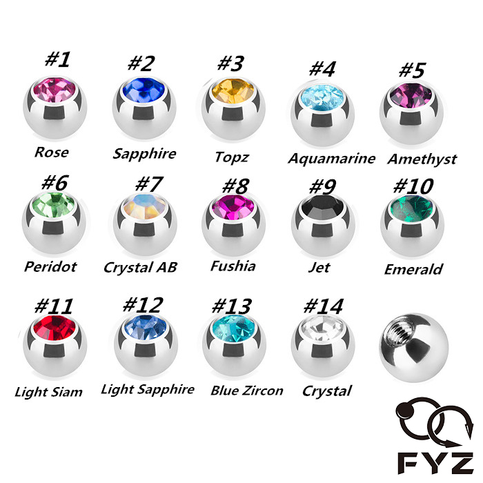 316L Surgical Steel Press Fit  - Body Jewelry Replacement Ball ulasan dan harga