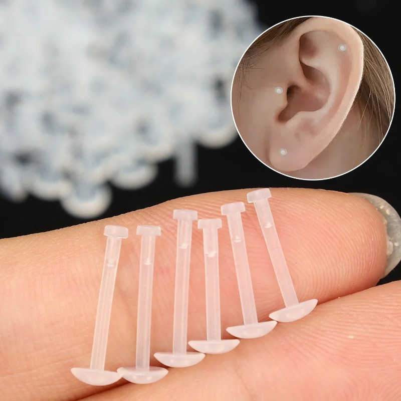 10PC Transparent Acrylic Soft  - Body Jewelry Ear Gauges ulasan dan harga