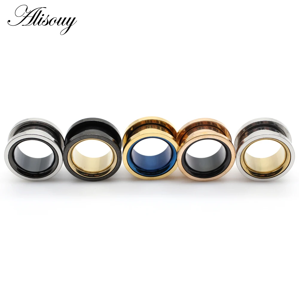 Alisouy 2 Pieces 6-30mm Stainl - Body Jewelry Ear Gauges ulasan dan harga