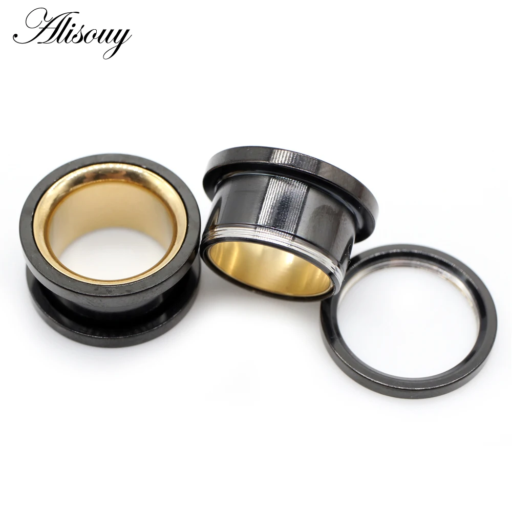 Alisouy 2 Pieces 6-30mm Stainl - Body Jewelry Ear Gauges ulasan dan harga