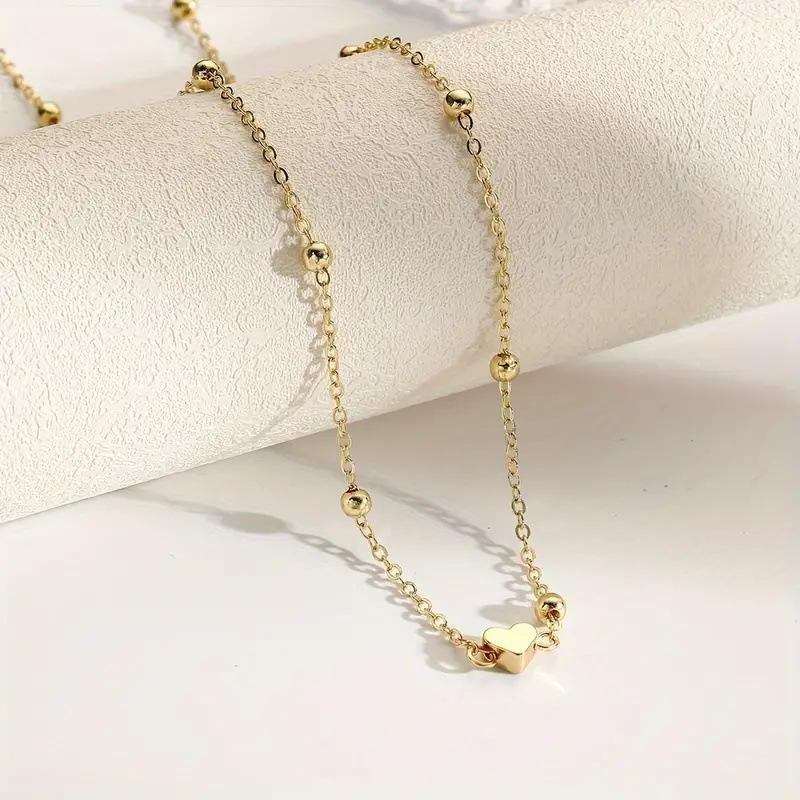 Girls Simple Heart Beaded Bell - Body Jewelry Beach ulasan dan harga