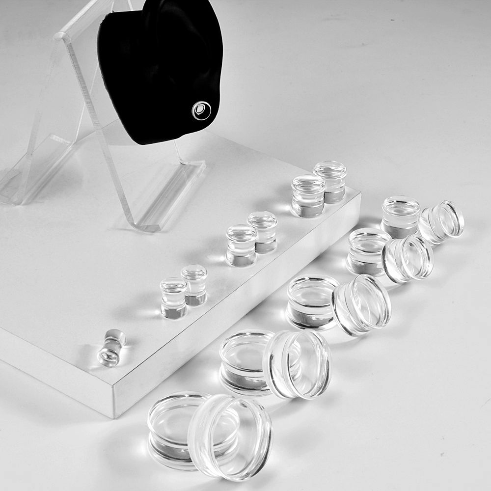 1PAIR Acrylic Transparent Colo - Body Jewelry Ear Gauges ulasan dan harga