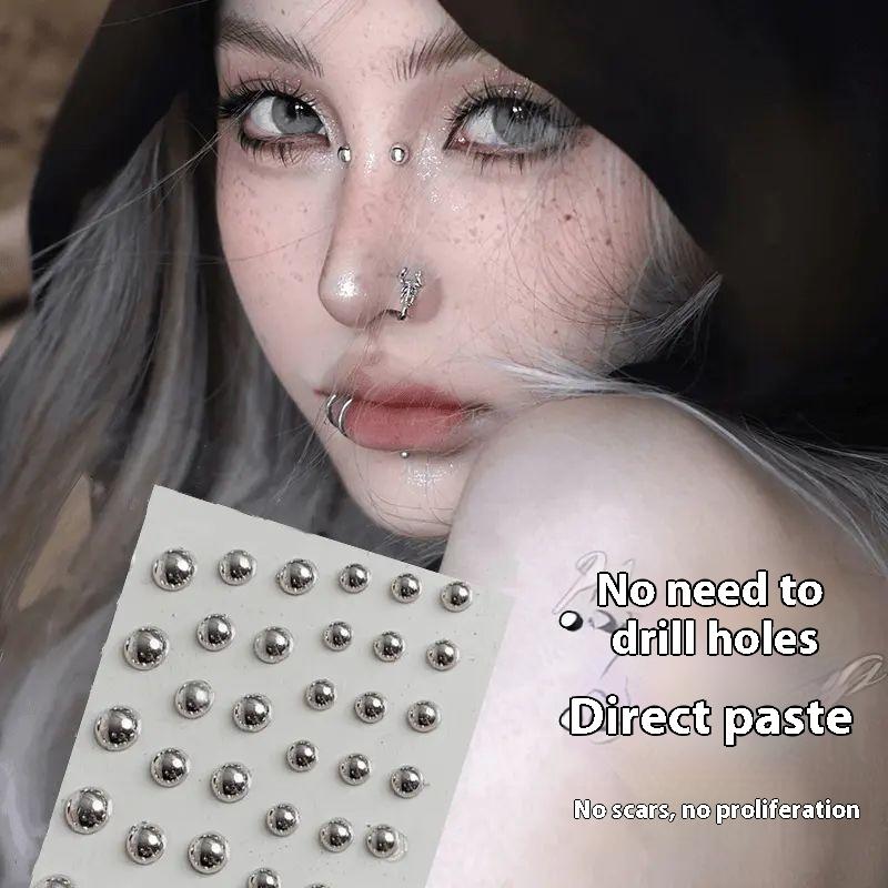 321pcs Non Piercing Lip Studs  - Body Jewelry Stickers ulasan dan harga