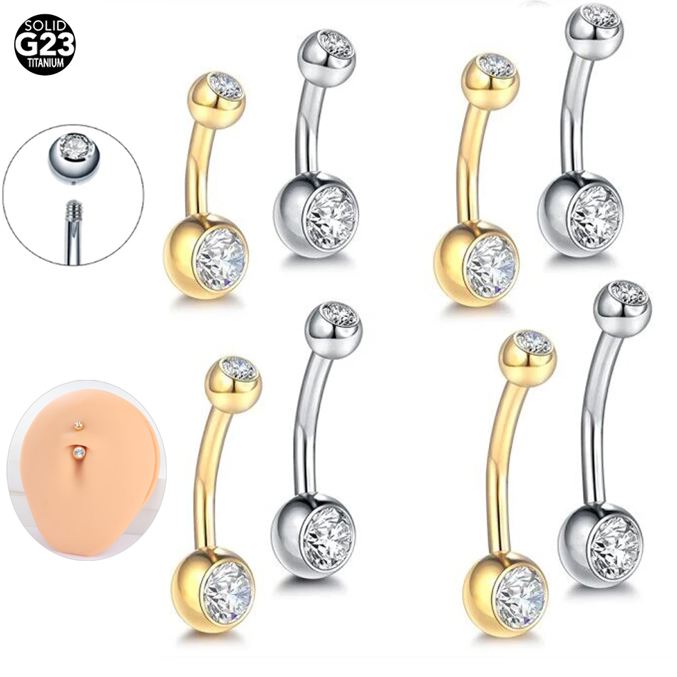 1Pc G23 Titanium Belly Button  - Belly Bar Titanium ulasan dan harga