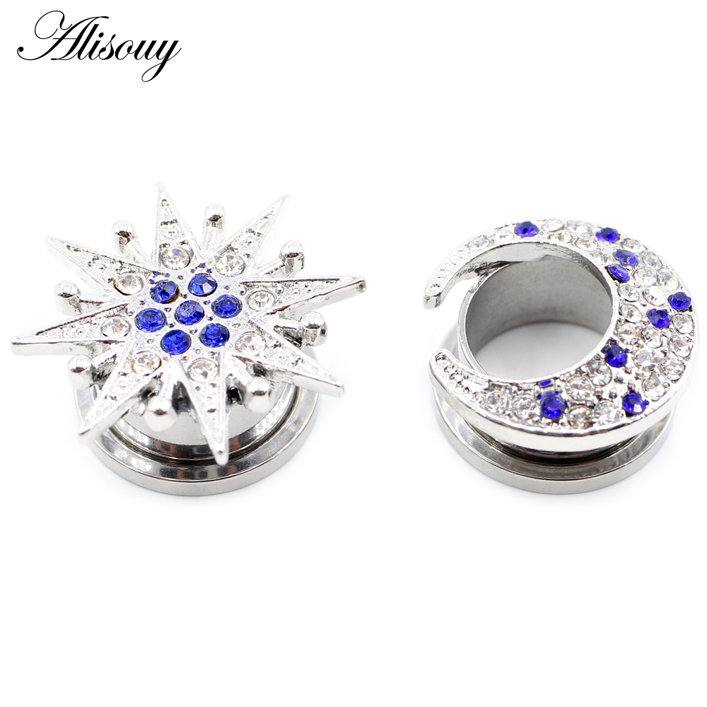 Alisouy 2pcs Stainless Steel F - Body Jewelry Ear Gauges ulasan dan harga