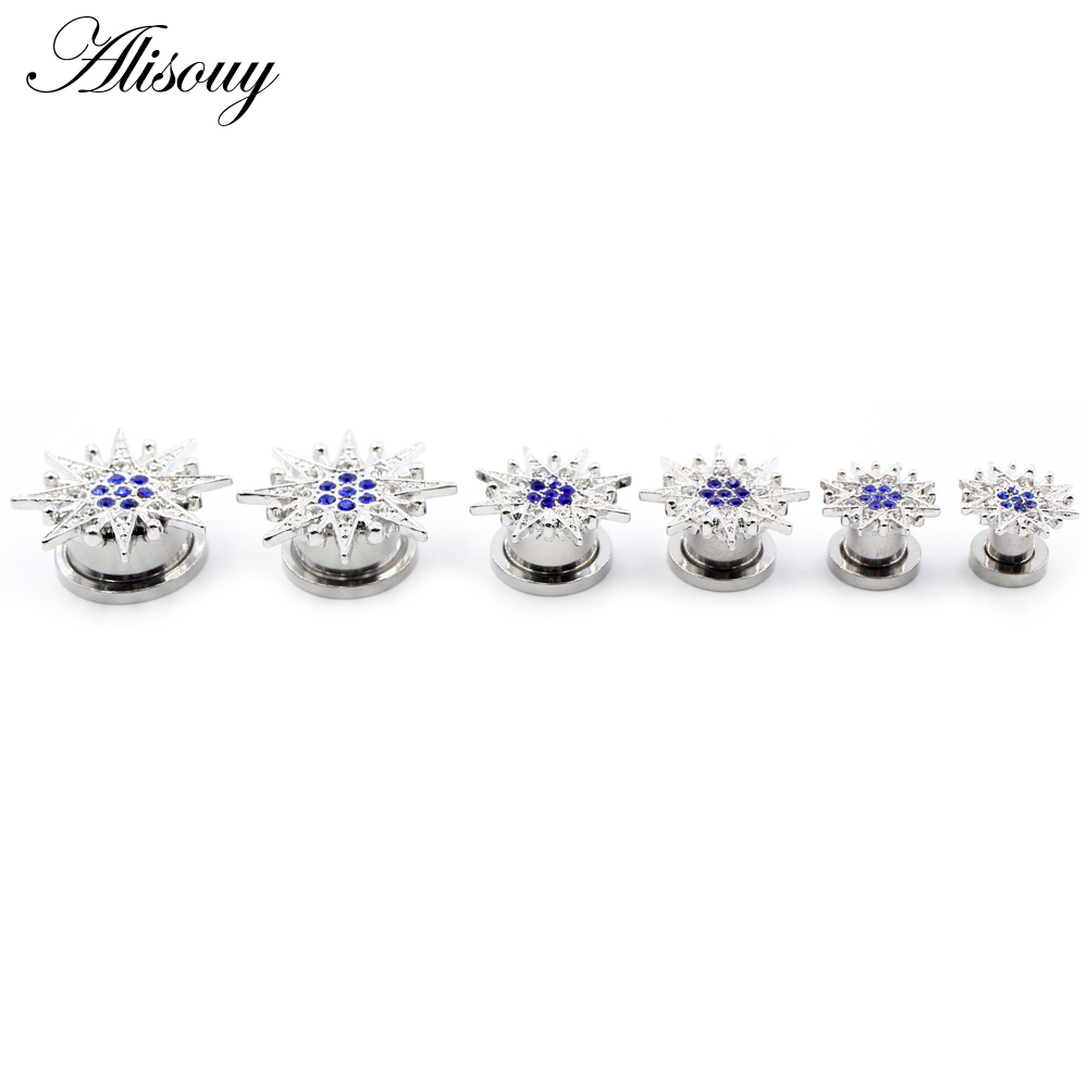 Alisouy 2pcs Stainless Steel F - Body Jewelry Ear Gauges ulasan dan harga