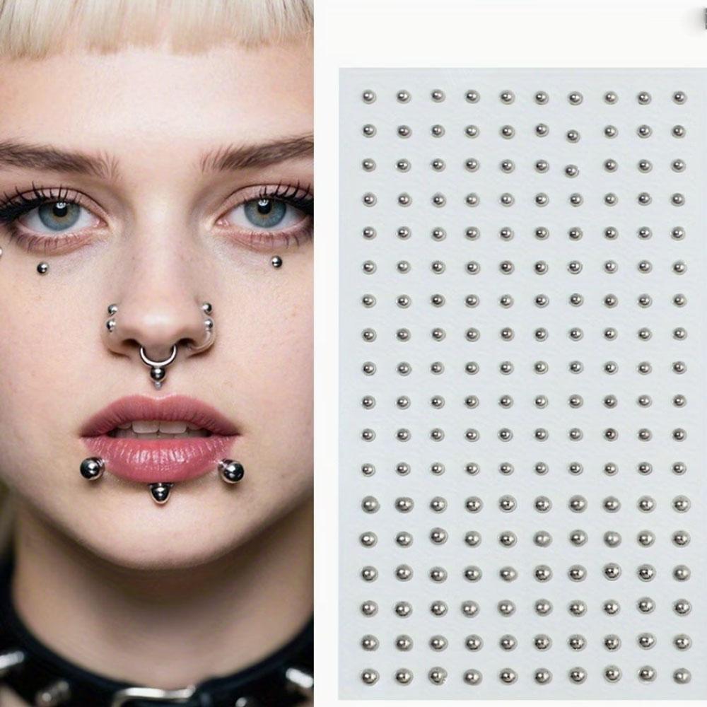 58-180pcs Set Non Piercing Lip - Body Jewelry Stickers ulasan dan harga