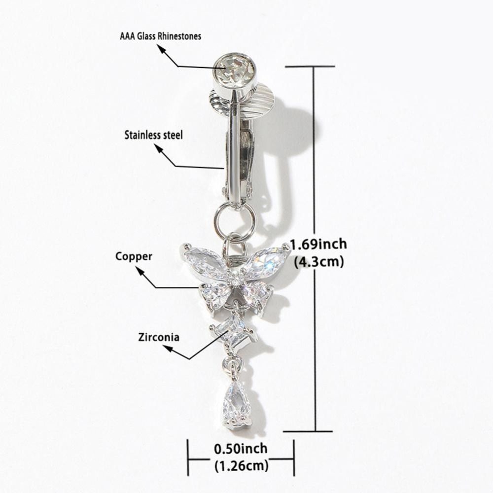 Clip on Belly Button Body Jewe - Body Jewelry Materials ulasan dan harga