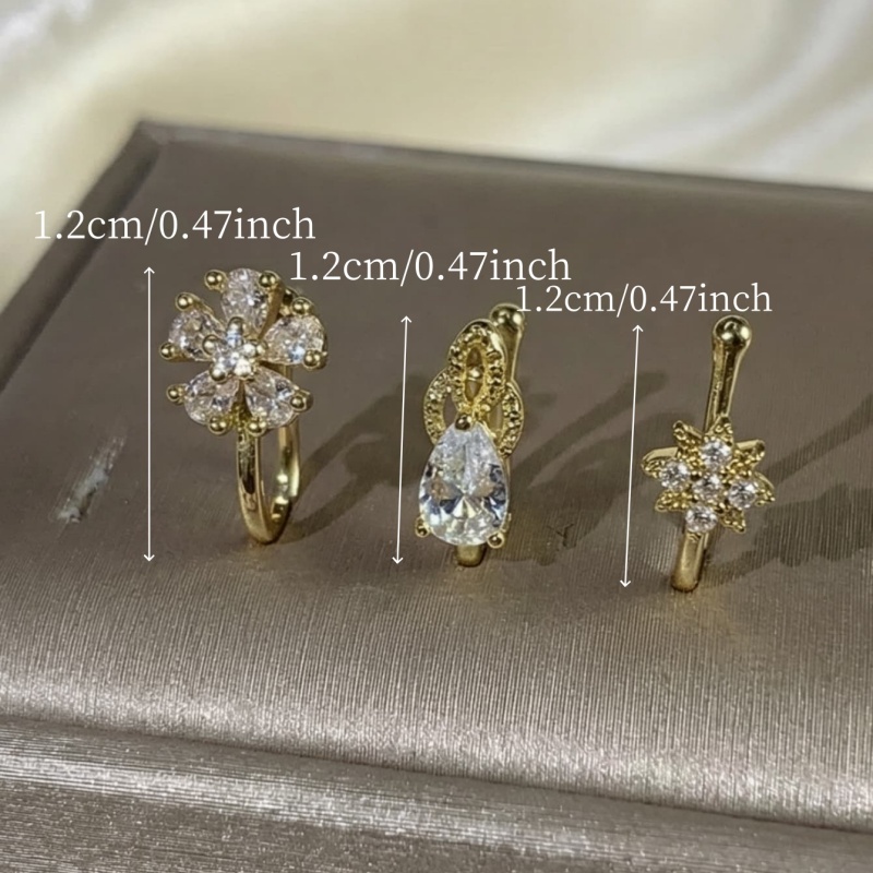 3-piece French style minimalis - Body Jewelry Materials ulasan dan harga