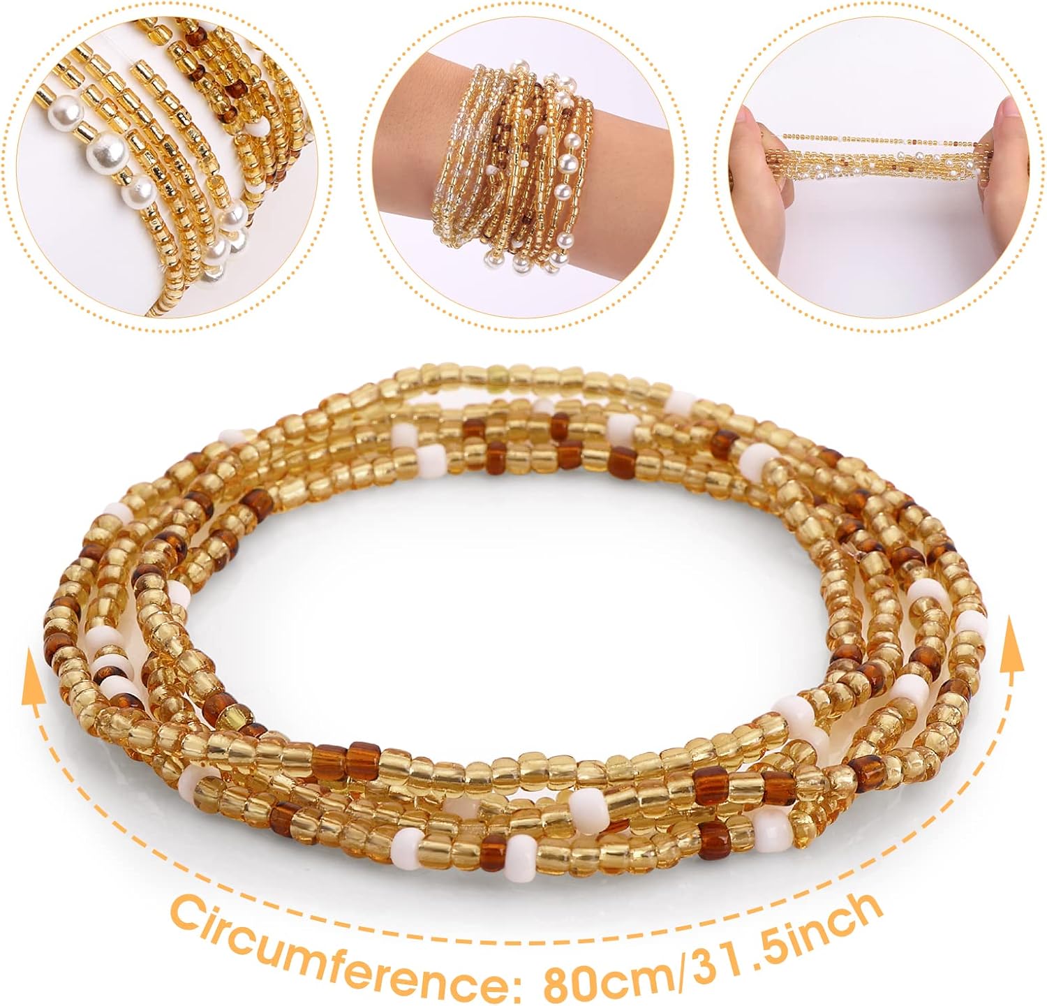 Waist Beads for Women Belly Be - Body Jewelry Changing Kit ulasan dan harga