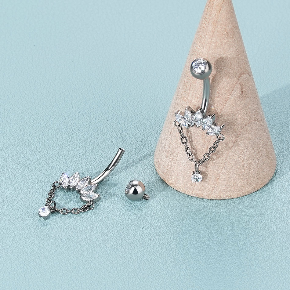 1PC Titanium Belly Button Ring - Body Jewelry Changing Kit ulasan dan harga
