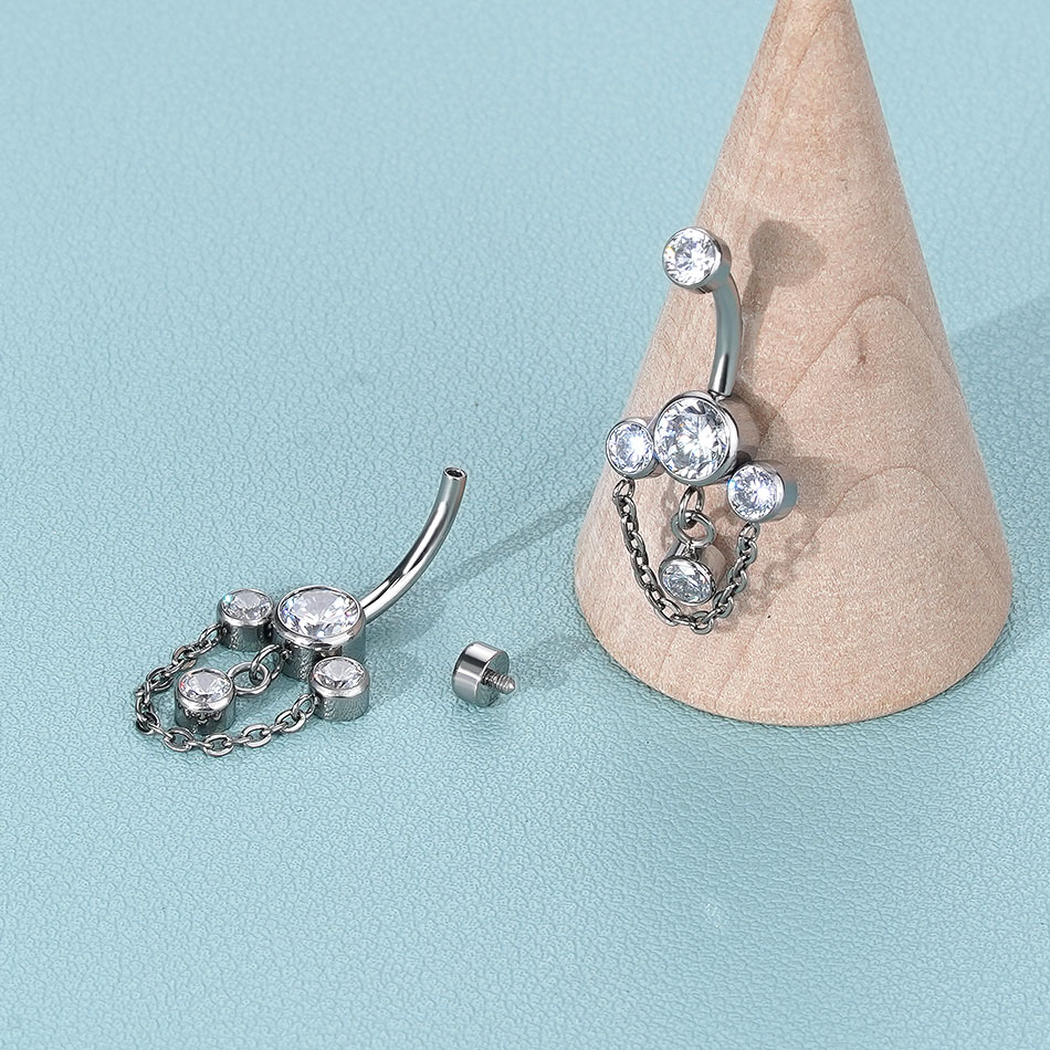 1PC Titanium Belly Button Ring - Body Jewelry Changing Kit ulasan dan harga