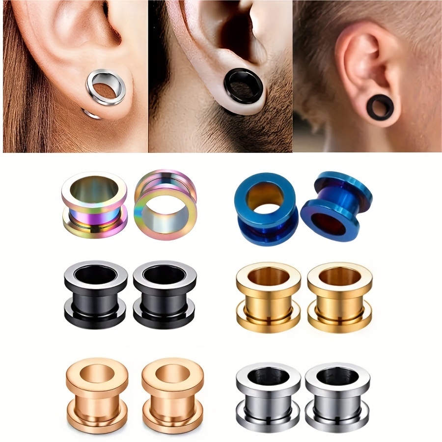 New 2pcs Colorful Anodized Sta - Body Jewelry Ear Gauges ulasan dan harga