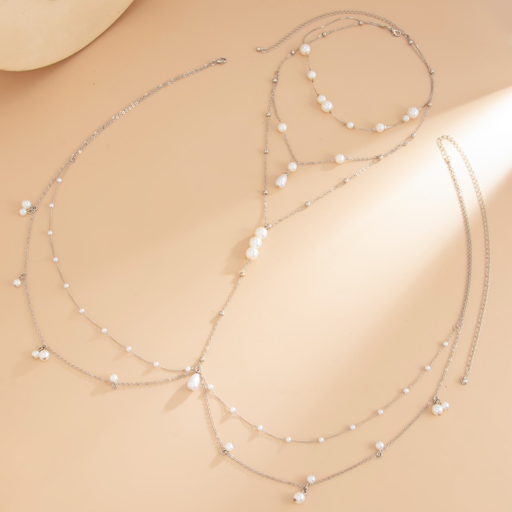 Multi Layer Imitation Pearl Ne - Body Jewelry Beach ulasan dan harga